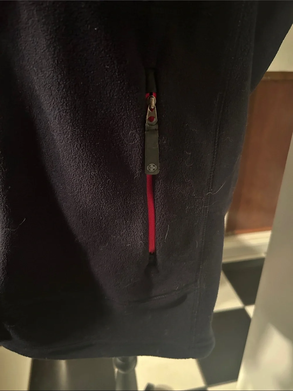 RLX Ralph Lauren Navy Vest with Red Zip Trim